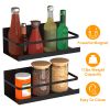 2 Packs Magnetic Spice Holder Rack Organizer Strong Magnetic Seasoning Storage Shelf for Refrigerator Microwave