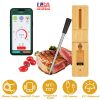 100FT Smart Wireless Meat Thermometer Digital Thermospike Meat Probe with APP Control for Oven Grill Kitchen BBQ Smoker Rotisserie