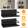 2 Packs Magnetic Spice Holder Rack Organizer Strong Magnetic Seasoning Storage Shelf for Refrigerator Microwave