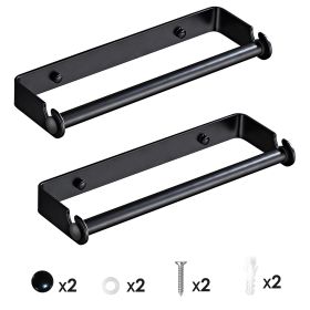 2 Pack Wall Mounted Paper Towel Holder Under Cabinet Paper Towel Rack for Bathroom Kitchen Pantry Sink Balcony Aluminum Toilet Paper Holder