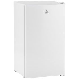 3.2 Cu.Ft Mini Fridge with Freezer, Single Door Compact Refrigerator with Adjustable Thermostat, Shelf and Reversible Door for Bedroom, Dorm, Home Off