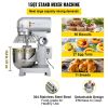 VEVOR Commercial Food Mixer 15Qt 600W 3 Speeds Adjustable 110/178/390 RPM Heavy Duty 110V with Stainless Steel Bowl Dough Hooks Whisk Beater Premium f