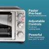 Elite Gourmet ETO2530M New Double French Door Toaster Oven fits 12" Pizza, Stainless Steel