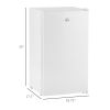 3.2 Cu.Ft Mini Fridge with Freezer, Single Door Compact Refrigerator with Adjustable Thermostat, Shelf and Reversible Door for Bedroom, Dorm, Home Off