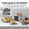 Hamilton Beach 2 Slice Toaster with Wide Slots, Bagel Function, Toast Boost, Stainless, New, 22997F